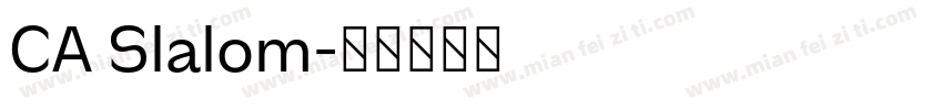 CA Slalom字体转换